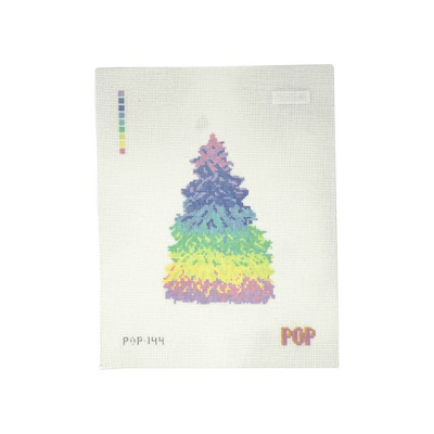 POP-144 OMBRE TREE 5.33" x 3.61" 18 Mesh POP NEEDLE ARTS