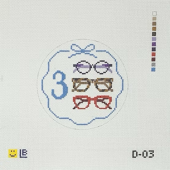 D-03 3 - Spectacles 4" Round 18 Mesh LAUREN BLOCH DESIGNS