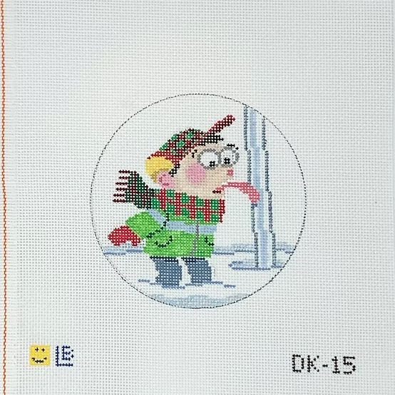 DK-15 A Christmas Story Triple Dog Dare 4" Round 18 Mesh LAUREN BLOCH DESIGNS