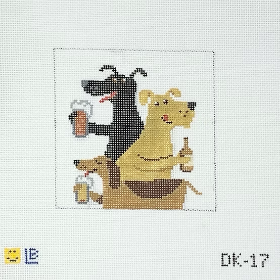 DK-17 Beer Buddies 4w x 4h 18 Mesh LAUREN BLOCH DESIGNS