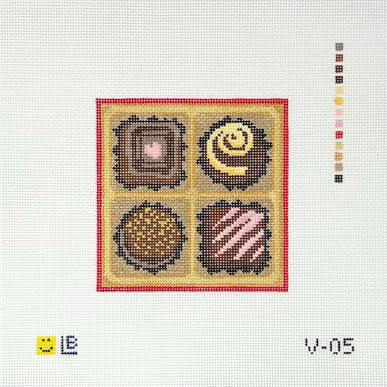 V-05 4-Piece Chocolates Box 4w x 4 18 Mesh LAUREN BLOCH DESIGNS