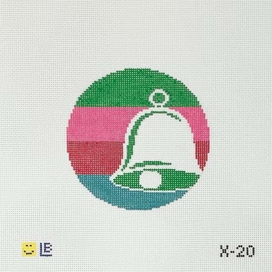 X-20  Bell on Stripes 4" Round 18 Mesh LAUREN BLOCH DESIGNS