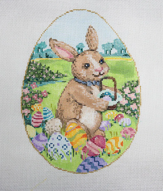 Egg Hunt 5.5 x 7.5 18 Mesh Once In A Blue Moon By Sandra Gilmore 18-1294