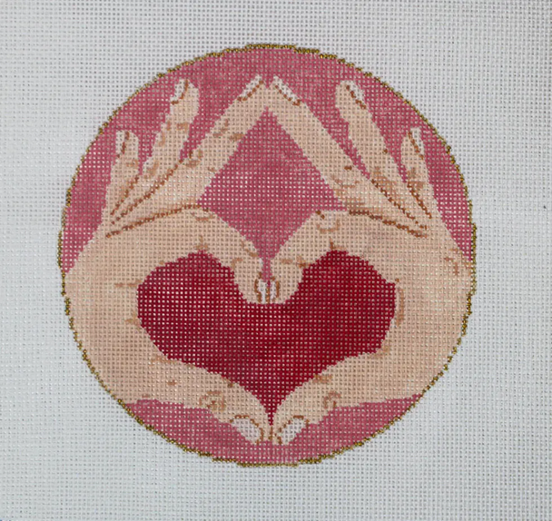 Heart Hands 5.5” dia. 18 Mesh Once In A Blue Moon By Sandra Gilmore 18-1322