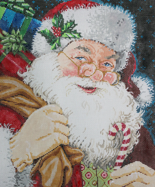 Sweet Santa 9.75 x 11.75 18 Mesh Once In A Blue Moon By Sandra Gilmore 18-1293