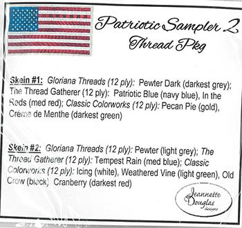 Patriotic Sampler 2 Thread Pkg by Jeannette Douglas Designs 26-1206