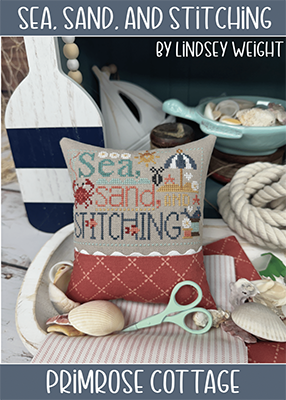Sea Sand And Stitching 74w x 52h by Primrose Cottage Stitches 26-1558