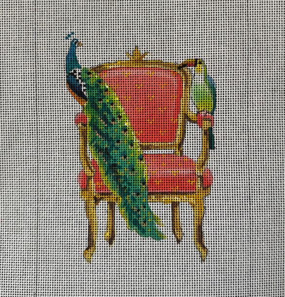 Miscellaneous MC510 chair w peacock and toucan 3.5 x 5.5 18 Mesh Colors of Praise