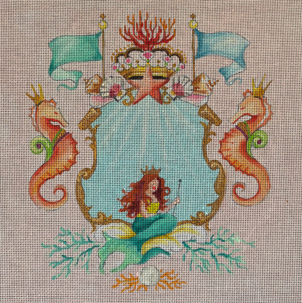 Miscellaneous MC503 Mermaid With Seahorses 10 x 10 18 Mesh Colors of Praise