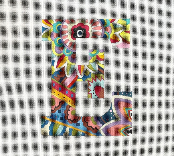 LE156 LETTER E 6" 18 Mesh Colors of Praise