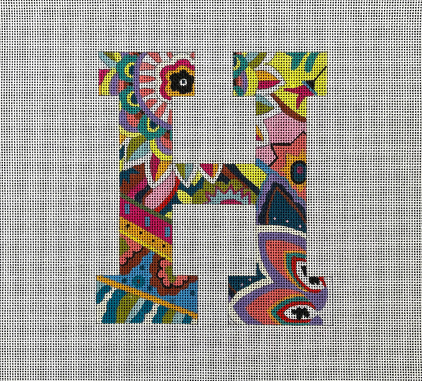 LE156 LETTER H 6" 18 Mesh Colors of Praise