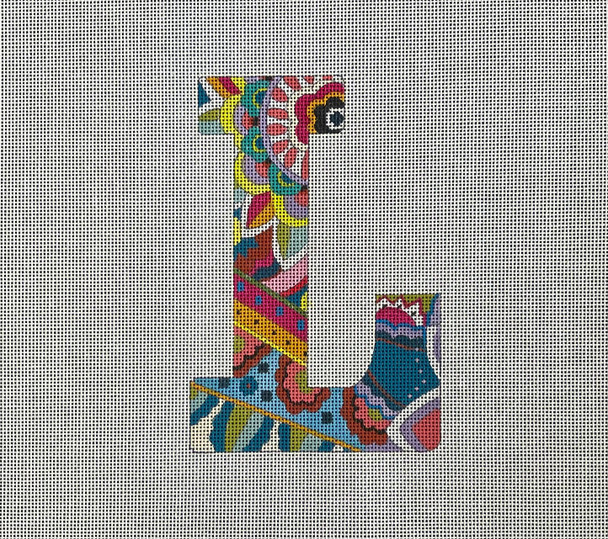 LE156 LETTER L 6" 18 Mesh Colors of Praise