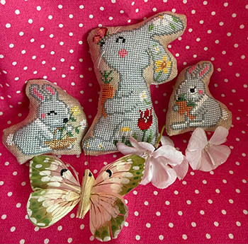 Bunnies (Mommy And Cubs) by Romy's Creations 26-1471