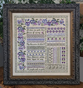 Pansy Garden by Samplers Not Forgotten 26-1313