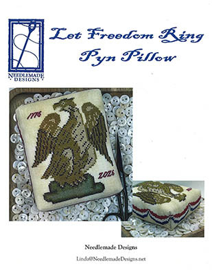 Let Freedom Ring Pyn Pillow by Needlemade Designs 26-1669