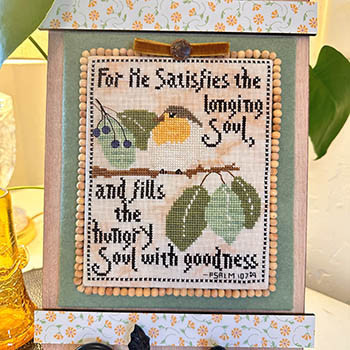 Psalm Bird 75w x 95h by Luhu Stitches 26-1463