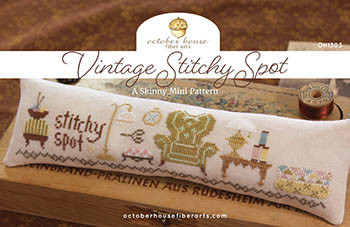 Vintage Stitchy Spot 161w x 41h  by October House Fiber Arts 26-1346