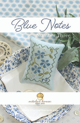 Blue Notes - Number 3 45w x 65h by October House Fiber Arts 26-1349