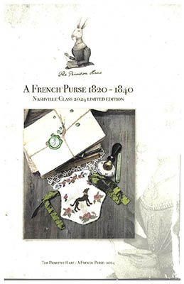 French Purse 1820-1840 Kit 93w x 97h by Primitive Hare 26-1860