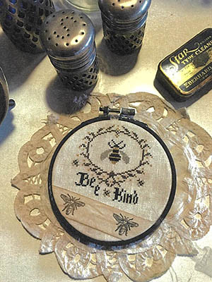 Bee Kind 54w x 53h by Primitive Hare 26-1923