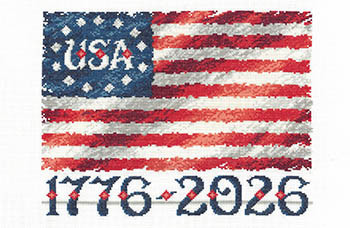 Vintage American Flag 1776-2026 171w x 134h by Imaginating 26-1875