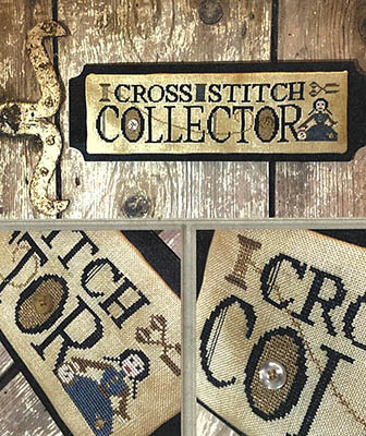 Cross Stitch Collector (chartonly) 172w x 45h by Primitive Hare 26-1952