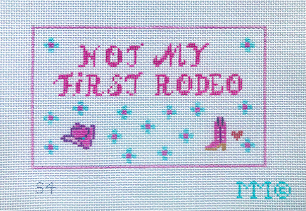 MM Designs Saying :  S4  Not My First Rodeo 4" x 7" 13 Mesh