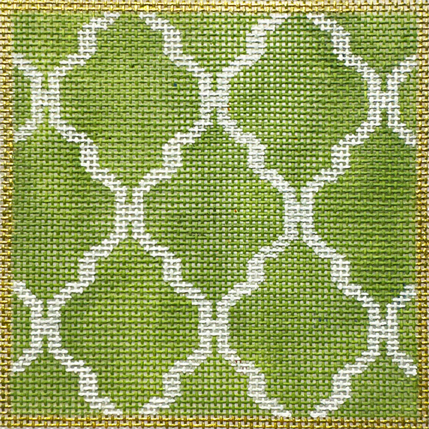 KAI07-18 Avocado Trellis 4"w x 4"h 18 Mesh Kelly Clark Needlepoint