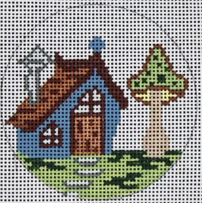 orn204 Troll House Size 4″ Round  13 Mesh J. Child Designs
