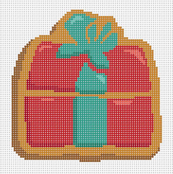 PEANUTS - GINGERBREAD COOKIE PACKAGE 4" x 4" 18 Mesh Officially Needlepoint PNTS-GING04
