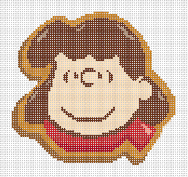 PEANUTS - GINGERBREAD LUCY 4.25" x 4" 18 Mesh Officially Needlepoint PNTS-GING09