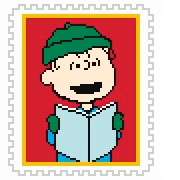 PEANUTS - STAMP CAROLER - LINUS 18 Mesh Officially Needlepoint