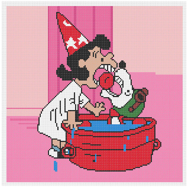 PEANUTS "GREAT PUMPKIN" - LUCY & SNOOPY BOBBING FOR APPLES 11 1/8" x 11" 13 Mesh Officially Needlepoint PNTS-GPC01-13