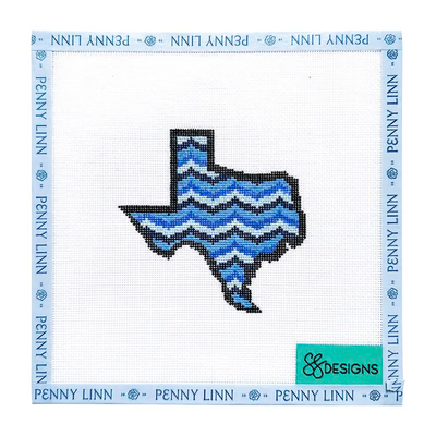 BLUE BARGELLO TEXAS 4.1" x 4.2" 18 Mesh SG DESIGNS