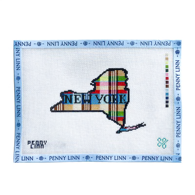 MADRAS PLAID NEW YORK 3.7" x 5.4"18 Mesh SG DESIGNS