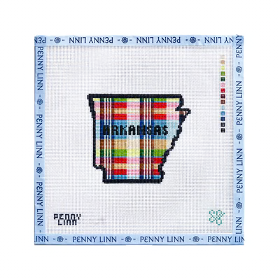 MADRAS PLAID ARKANSAS 3.4" x 4.1" 18 Mesh SG DESIGNS