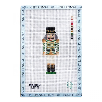 MINI GREEN HEREND NUTCRACKER  4.4" x 1.6"18 Mesh SG DESIGNS