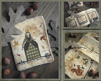 Autumn Needles' Queen 180w x 130h by Primitive Hare 26-2184