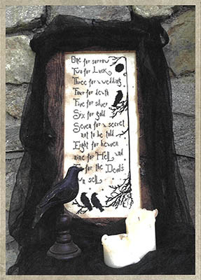 Crows' Lullaby 108w x 282h by Primitive Hare 26-2188