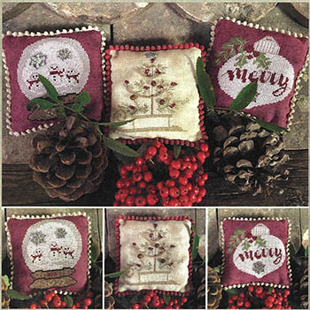 Red Ornaments 52w x 55h by Primitive Hare 26-2193