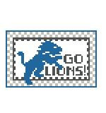 TL201C Detroit Lions!  3.5 x 2 18 Mesh Kathy Schenkel Designs