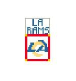 LP193 LA Rams 1.25 x 2 18 Mesh Kathy Schenkel Designs