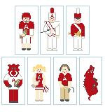 CO2149 U of Arkansas Band Member 18 Mesh Kathy Schenkel Designs