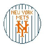 BT254A New York Mets Kathy Schenkel Designs  4" Diameter 18 Mesh