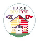 BT273C House Divided/LSU and AL Kathy Schenkel Designs  4" Diameter 18 Mesh