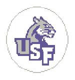 BT399T U of Sioux Falls 4" diameter 18 Mesh Kathy Schenkel Designs