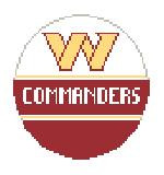 BT399O Washington Commanders 4" diameter 18 Mesh Kathy Schenkel Designs