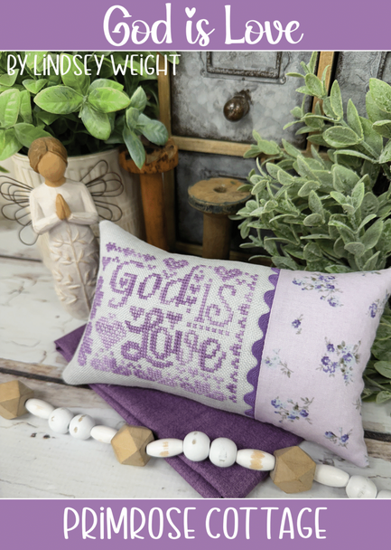 God Is Love 56w x 45h by Primrose Cottage Stitches 26-2329