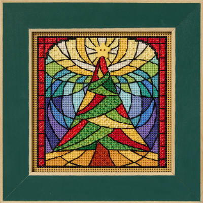 MH1425321 Mill Hill Stained Glass Tree (2025) Buttons and Bead Kit Winter Series