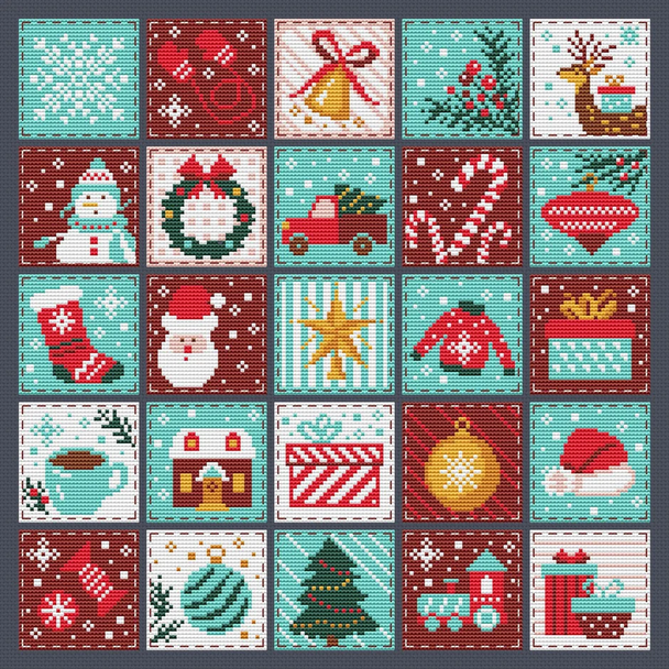 Advent Calendar Artmishka Counted Cross Stitch Pattern